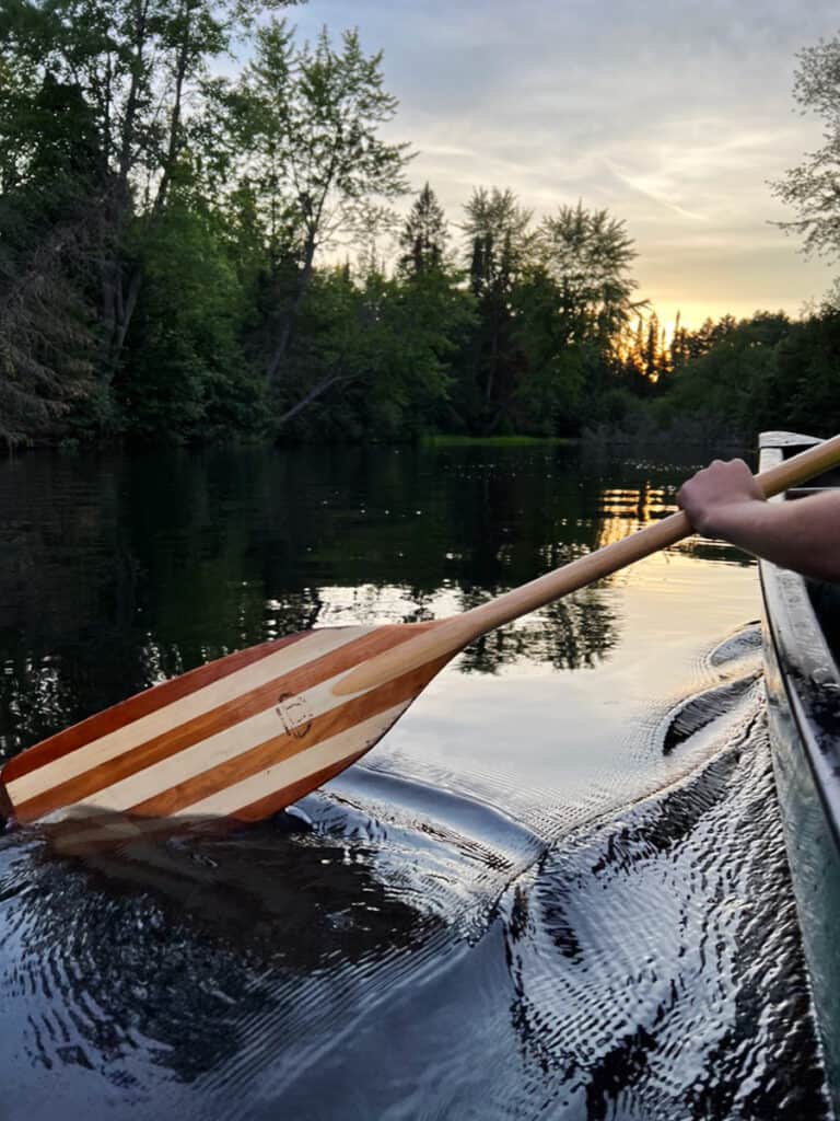 Paddling a Canoe