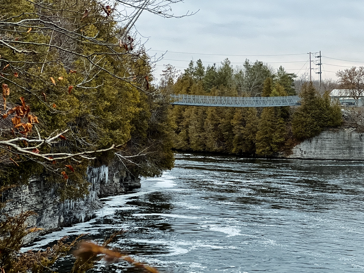 Height of the Ranney Gorge Suspension Bridge