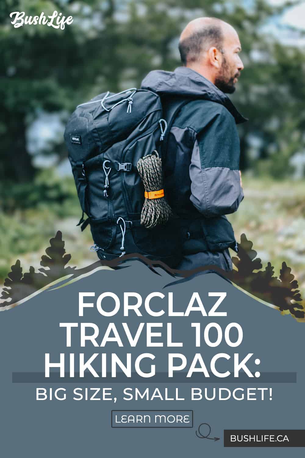 BushLife - Forclaz Travel 100 Hiking Backpack Hero PINTEREST