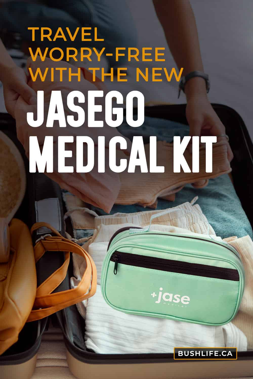 JaseGo Medical Kit inside of a suitcase