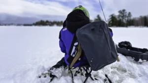Using the Caperlan Waterproof Fishing Backpack for ice fishing