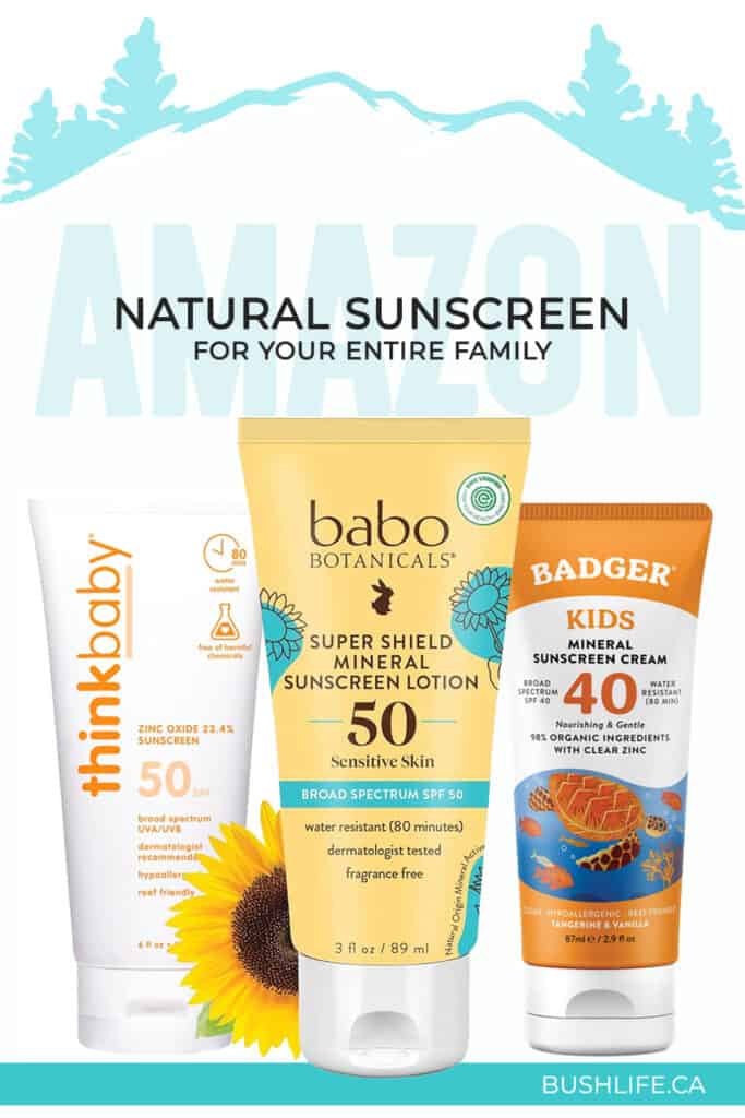 Natural sunscreen from Amazon