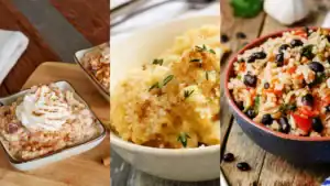 emergency food supply features rice pudding, cheddar grits and rice & beans