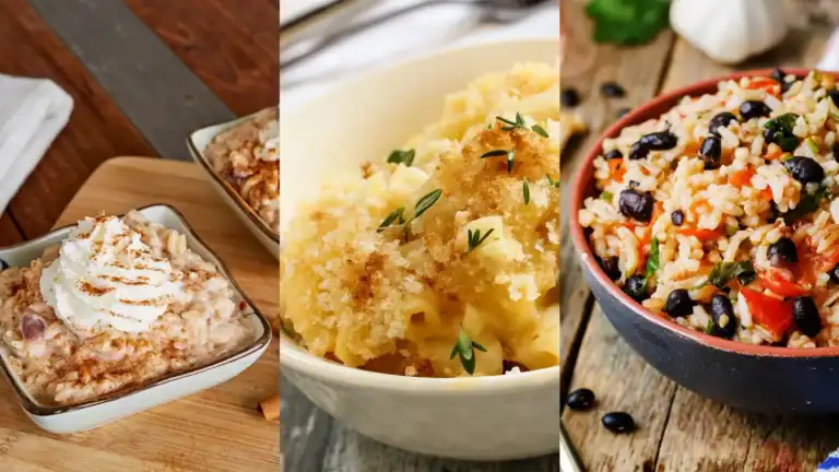 emergency food supply features rice pudding, cheddar grits and rice & beans