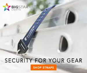BigStar Lights Ad for secure straps for gear and outdoor lights
