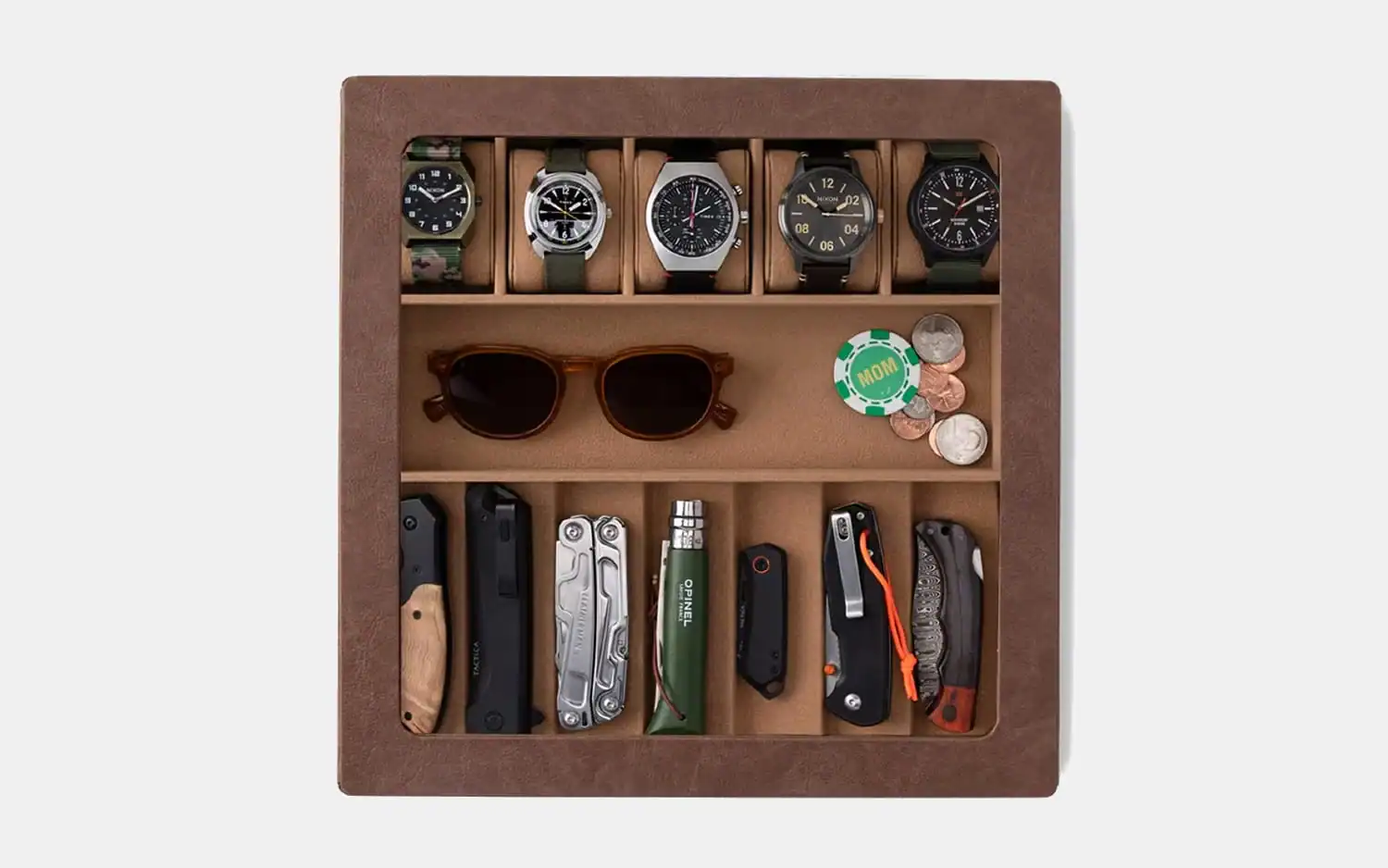 ASH & FIR Pocket Knife and Watch Display Case