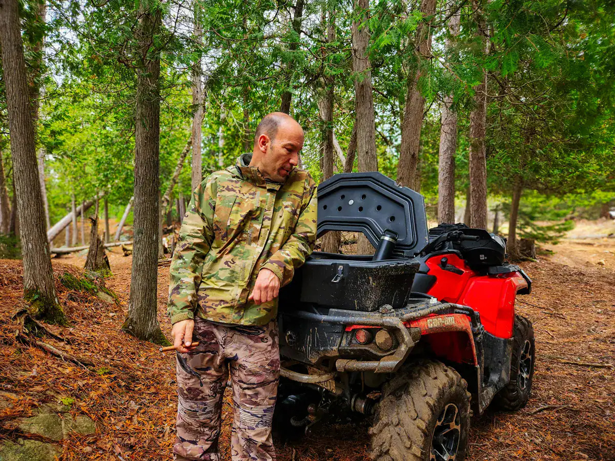 offroading with a YETI rambler double walled water bottle