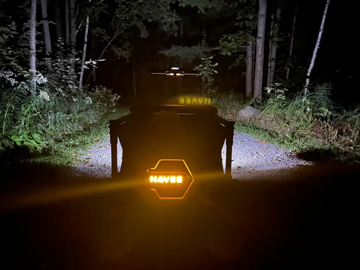 NAVEE E-Wagon 4X Electric Utility Cart Review: 80km All-Terrain Test 16 Navee e-wagon 4x night time glow