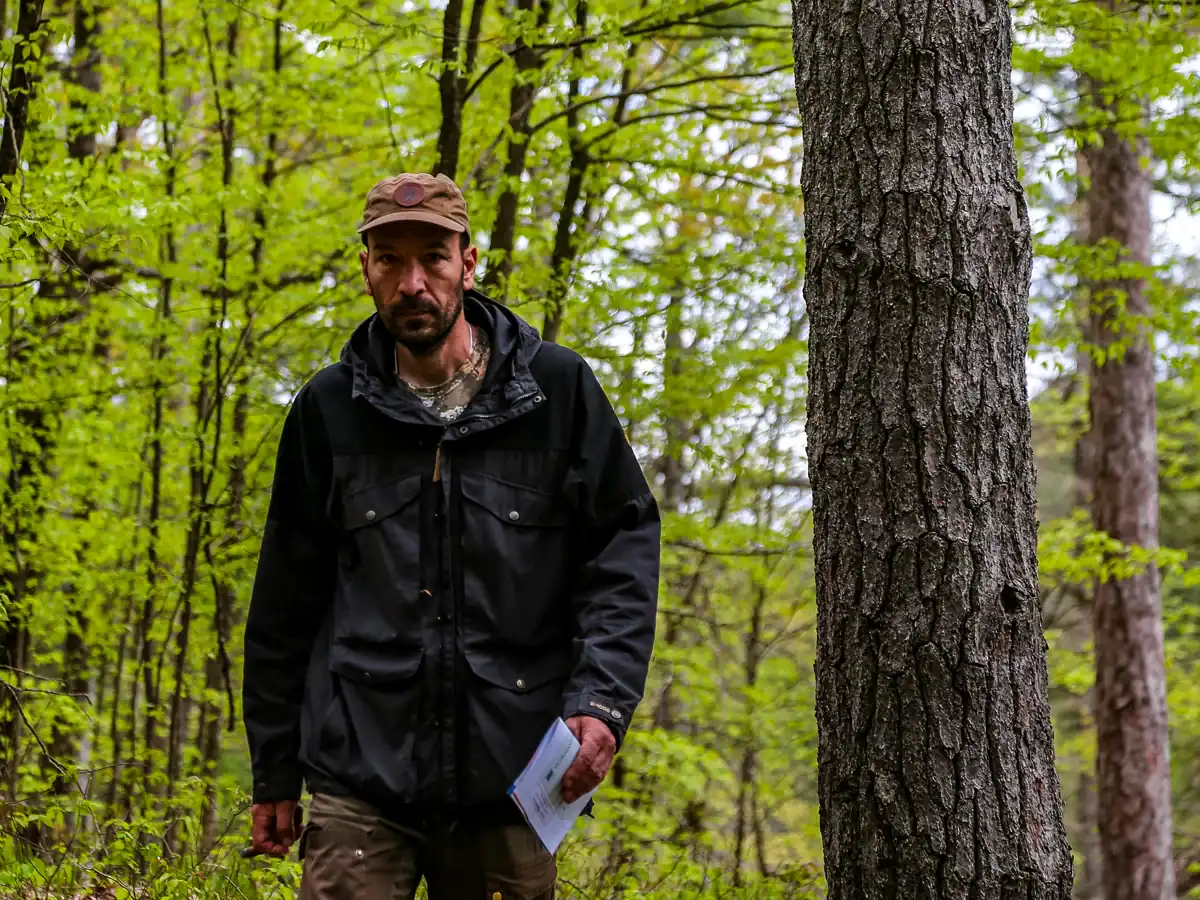 Petroglyphs Provincial Park: A Visitor's Guide to Ontario's Sacred Carvings 9 Stelios hiking the west day use trail at the Petroglyphs Provincial Park