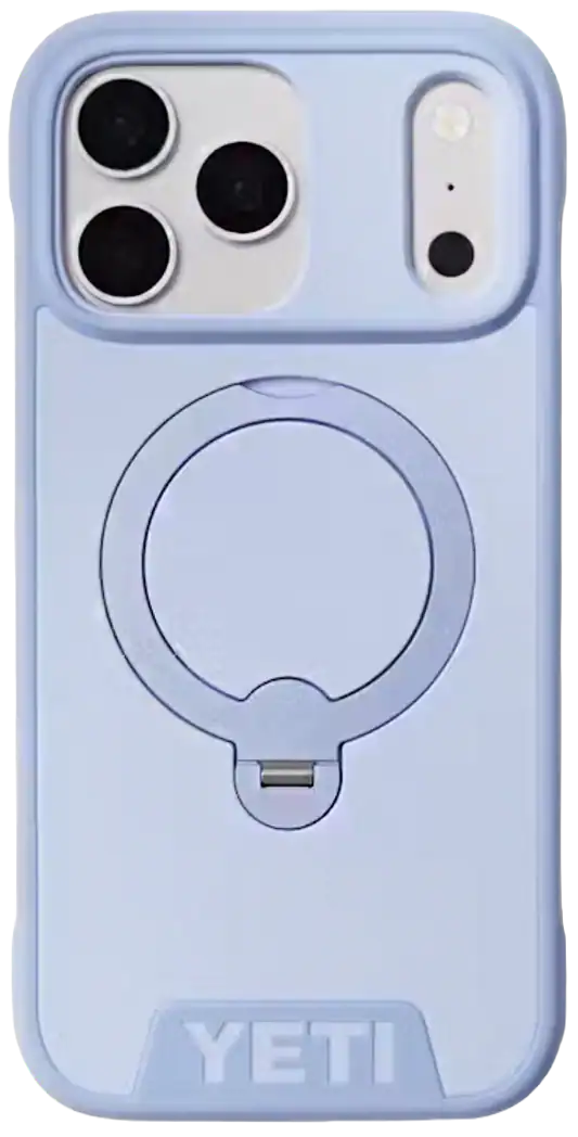 YETI’s NEW LoadOut Phone Case: Military-grade Protection for Your iPhone 2 yeti loadout phone case in celestial blue for iphone 17 pro and 18 pro
