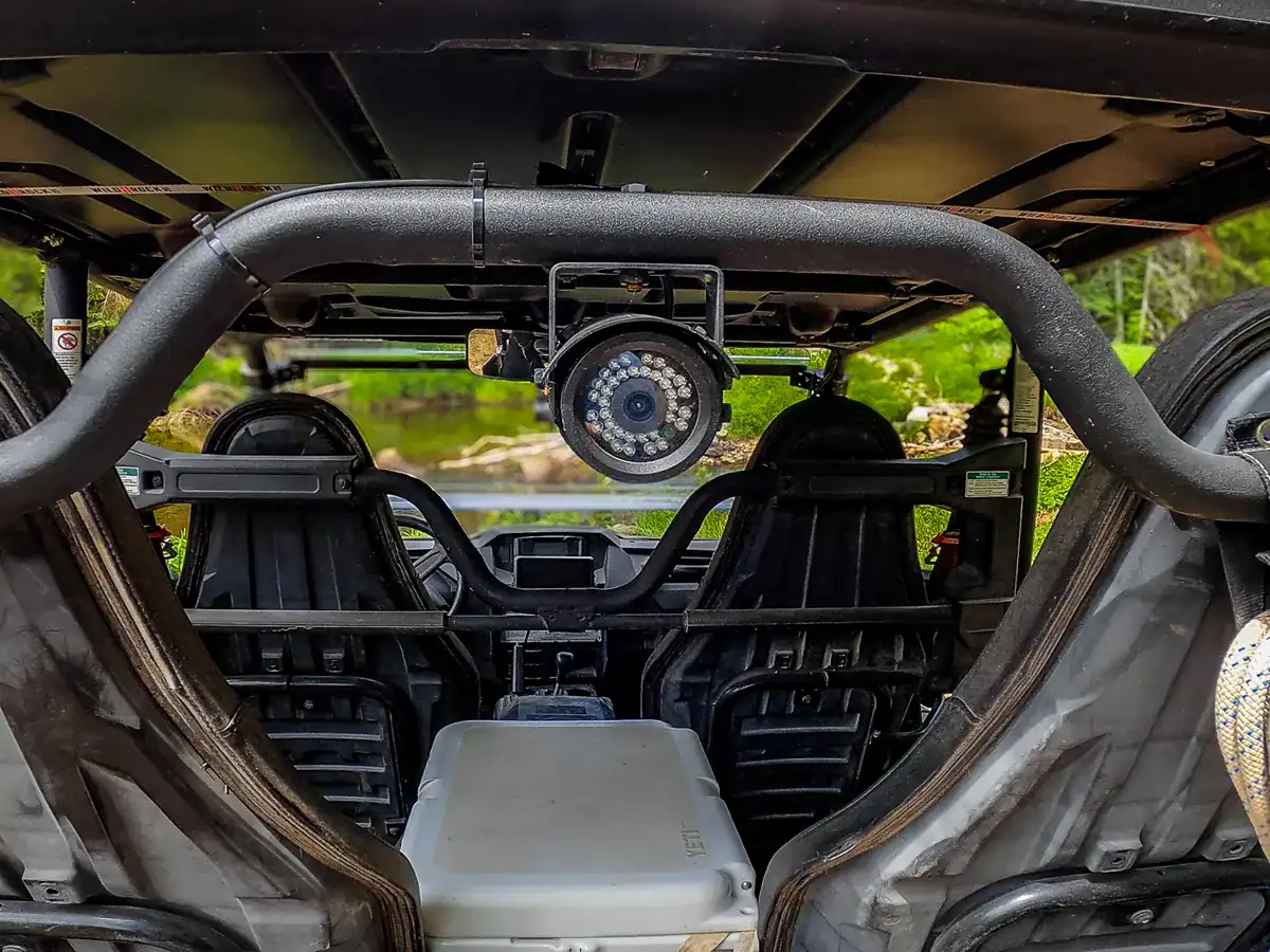 TadiBrothers Tactical Camera Review: A Heavy-Duty Backup System for Commercial & Off-Road Use 3 TadiBrothers Camera Mounted on the Back of the Side by Side rear crossmember