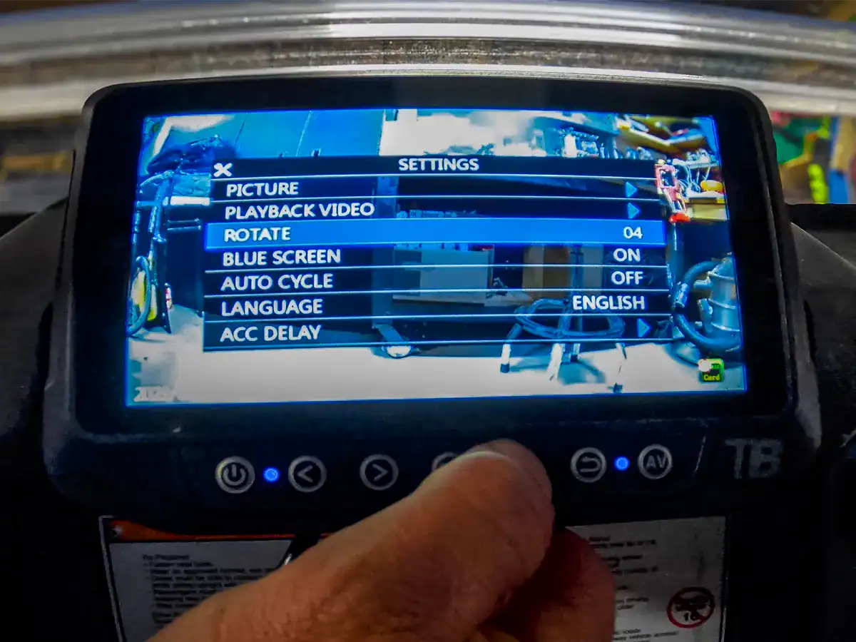 TadiBrothers Tactical Camera Review: A Heavy-Duty Backup System for Commercial & Off-Road Use 7 TadiBrothers Backup Camera System menu options