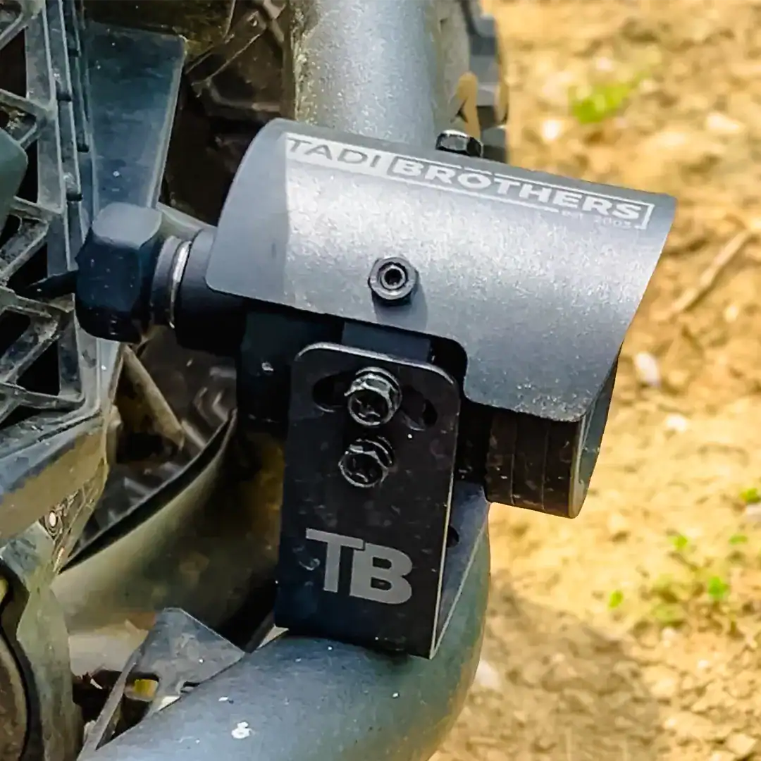 TadiBrothers Tactical Camera Review: A Heavy-Duty Backup System for Commercial & Off-Road Use 8 Close up of the TadiBrothers Front Backup Camera Mounts