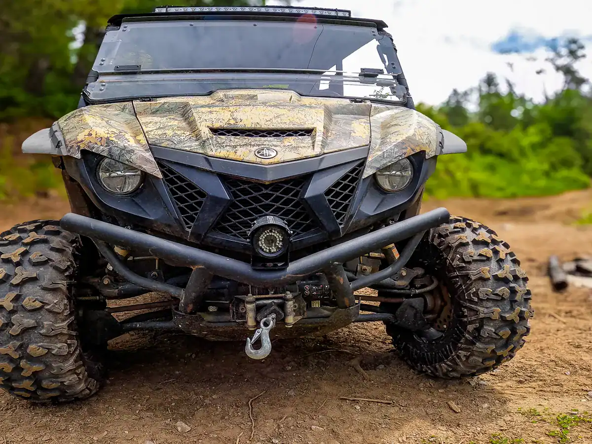 TadiBrothers Tactical Camera Review: A Heavy-Duty Backup System for Commercial & Off-Road Use 2 TadiBrothers Front Mount Camera on the Side by Side on the ATV trail